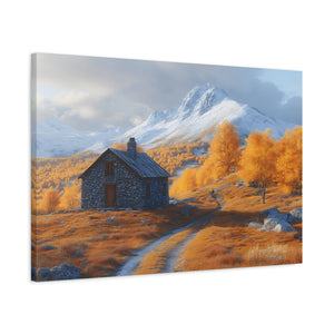 Autumn Landscape Canvas Wall Art, Cozy Home Decor, Nature Print for Living Room, Gift for Art Lovers, Rustic Fall Artwork