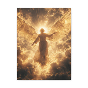 Heavenly Canvas Print, Angel Art, Inspirational Wall Decor, Spiritual Gift, Home Decor, Uplifting Artwork
