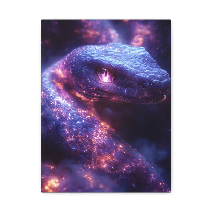 Cosmic Creature Canvas Art, Wall Decor, Home Gallery, Unique Gift, Space-Inspired Art, Mystic Snake Print