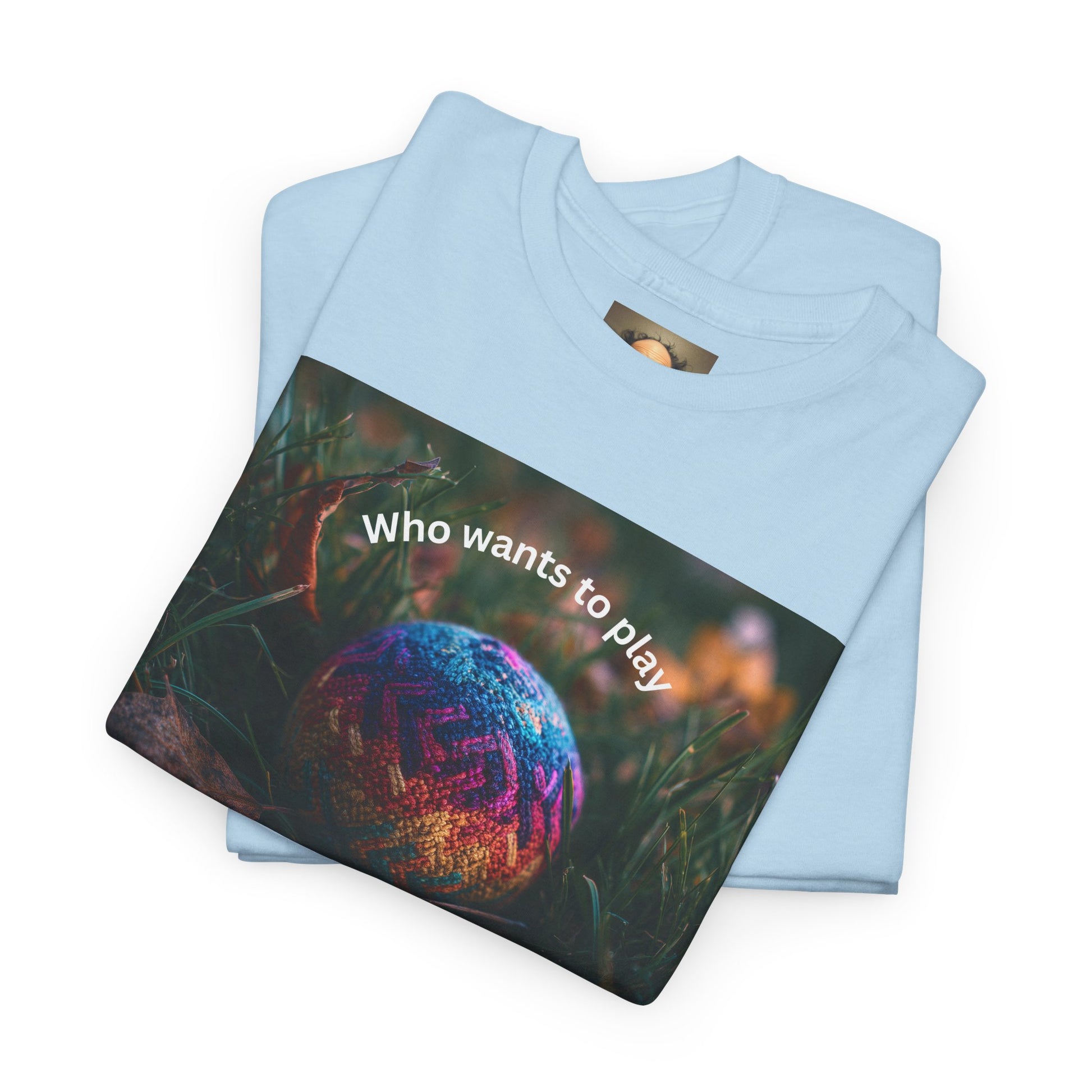 Playful Unisex Heavy Cotton Tee featuring humorous hacky sack graphic, perfect for casual wear.