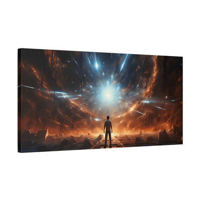 Cosmic Canvas Print, Abstract Art for Home Decor, Inspirational Wall Art, Unique Gift for Art Lovers, Modern Aesthetic