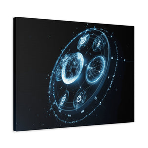 Galactic Matte Canvas Art, Astronomy Wall Decor, Modern Space Print, Home Office Artwork, Celestial Gift Idea