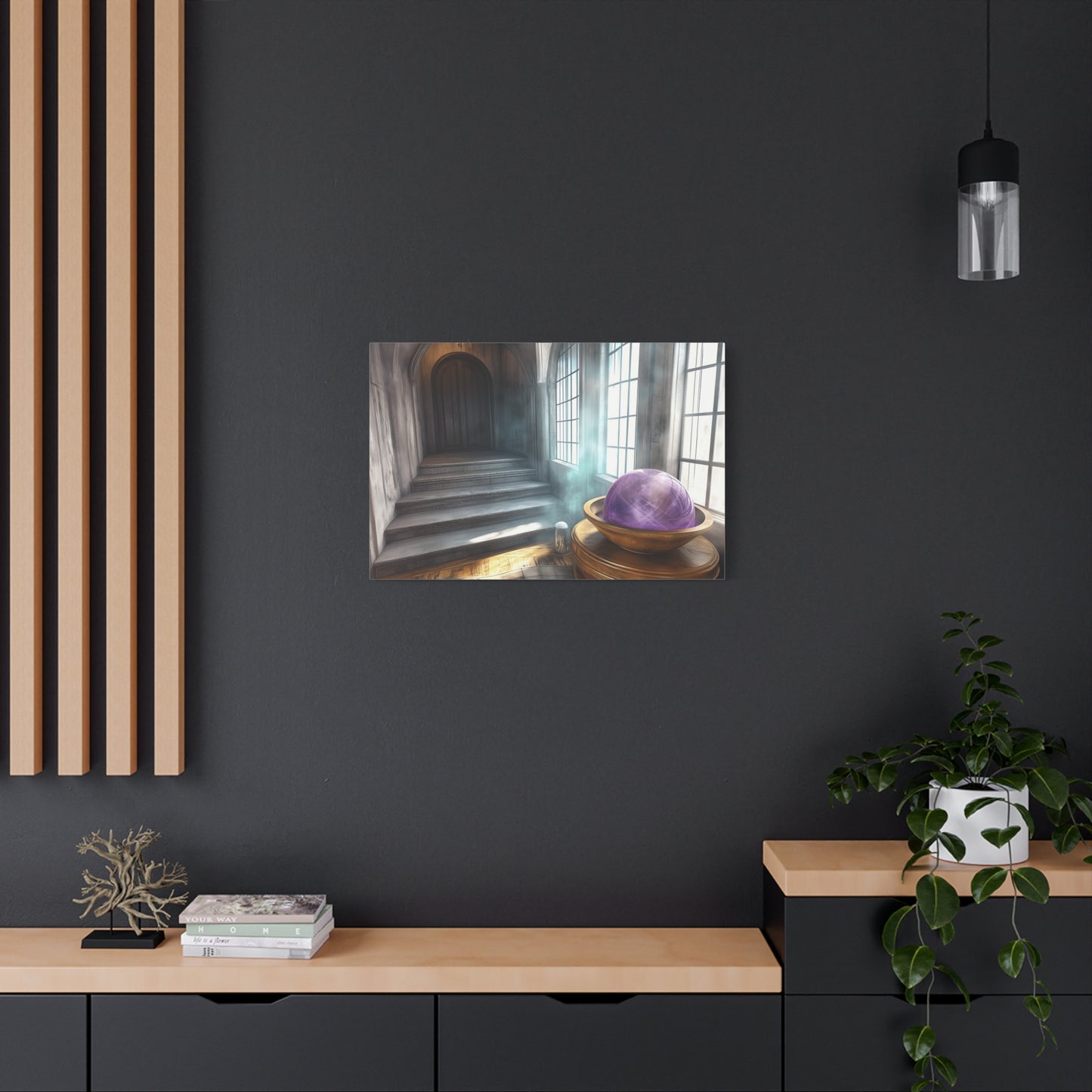 Mystical Canvas Wall Art, Fantasy Decor, Home Aesthetic, Gift for Wizards, Witch Decor, Halloween Art, Magical Atmosphere