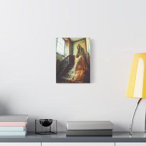 Haunting Ghost Canvas Art, Spooky Home Decor, Halloween Wall Art, Gothic Decoration, Creepy Haunted Print
