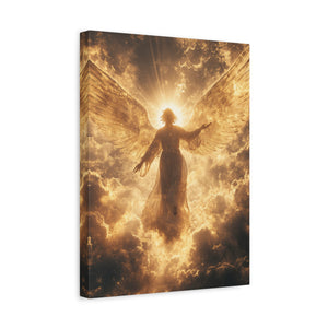 Heavenly Canvas Print, Angel Art, Inspirational Wall Decor, Spiritual Gift, Home Decor, Uplifting Artwork