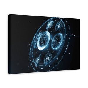 Galactic Matte Canvas Art, Astronomy Wall Decor, Modern Space Print, Home Office Artwork, Celestial Gift Idea