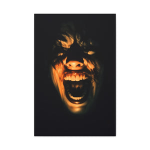 Screaming Face Art Print Canvas, Horror Wall Decor, Macabre Home Accent, Gothic Room Art, Unique Gift Idea