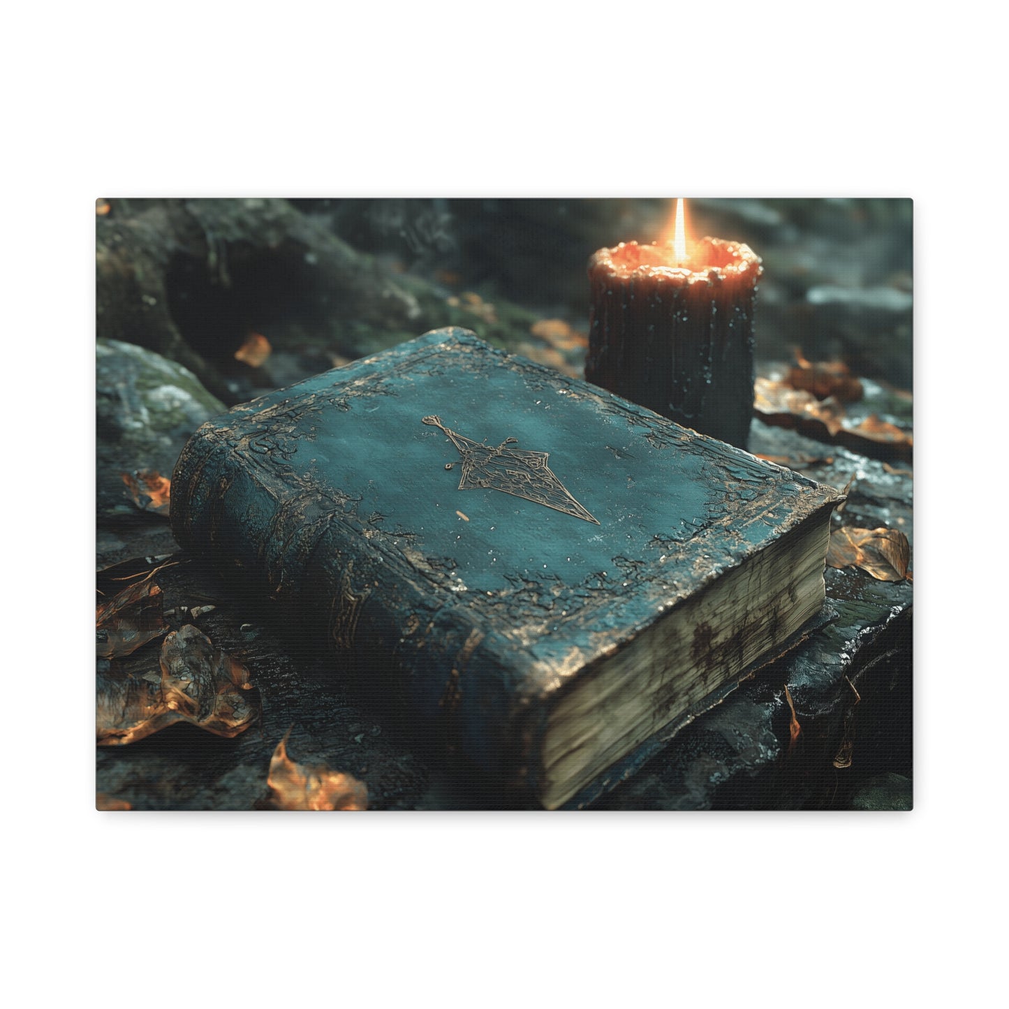 Mystical Canvas Art Print, Wall Decor for Wizardry Lovers, Fantasy Room Decoration, Gift for Bookworm, Gothic Home Accent