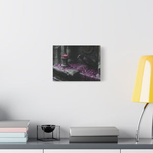 Gothic raven canvas wall art with dark aesthetic and moody design for alternative home decor