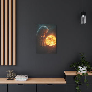 Celestial Guardian Matte Canvas Art, Mystic Wall Decor, Inspiring Home Office Decor, Cosmic Artwork, Spiritual Gift Idea