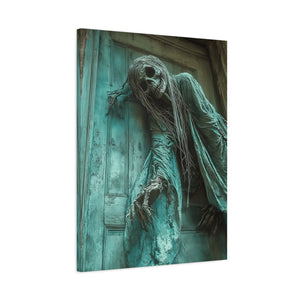 Eerie Ghost Wall Art Canvas, Perfect for Halloween Decor, Creepy Artwork for Home, Macabre Gift Idea, Spooky Room Accent