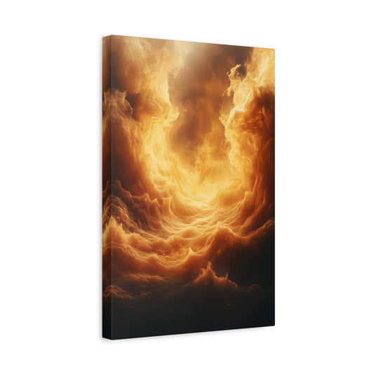 Stretched Canvas Print, Dreamy Cloud Artwork, Atmospheric Wall Decor, Abstract Art for Home, Modern Living Space Decoration