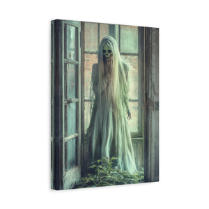 Haunting Matte Canvas Wall Art, Creepy Home Decor, Gothic Decor, Halloween Decoration, Spooky Art Piece