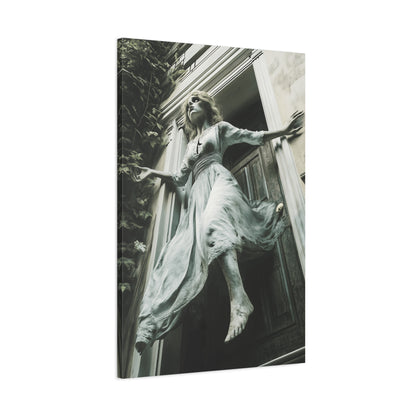 Eerie Fantasy Wall Art Canvas, Dark Atmosphere Decor, Gothic Home Decor, Haunting Art for Halloween, Unique Gift Idea