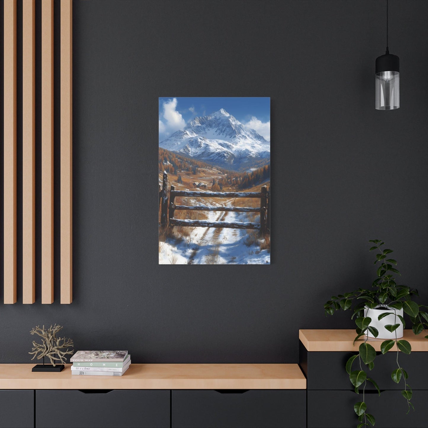 Mountain Landscape Canvas Print, Wall Art, Home Decor, Office Decor, Nature Lover Gift, Cozy Cabin Style