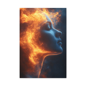 Stretched Canvas Art Print, Abstract Portrait Wall Décor, Bohemian Home Décor, Unique Gift