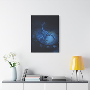 Scorpio Zodiac Wall Art, Astrology Decor, Mystic Home Gallery, Celestial Canvas, Gift for Astrologers, Unique Bedroom Decor