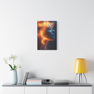 Stretched Canvas Art Print, Abstract Portrait Wall Décor, Bohemian Home Décor, Unique Gift