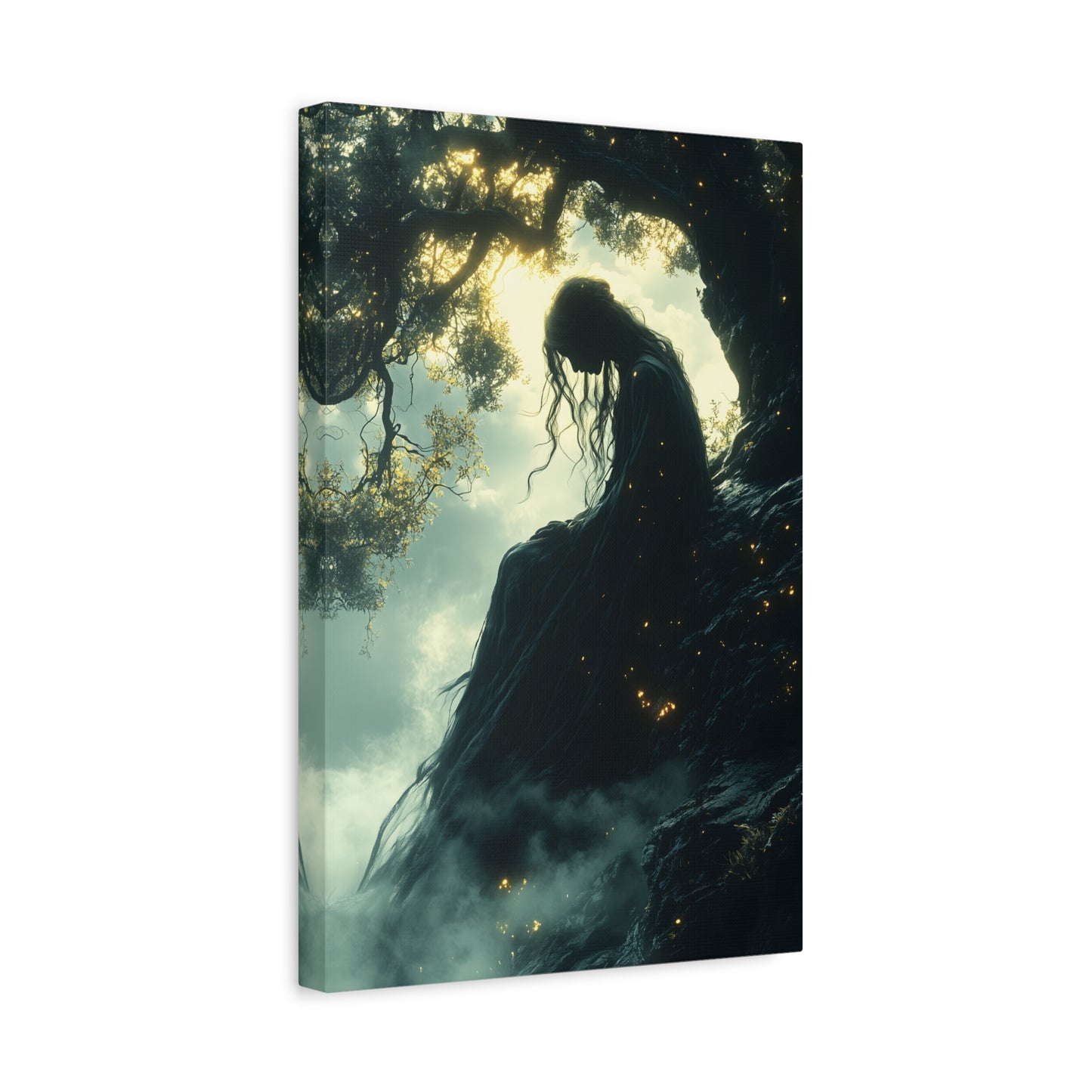 Mystical Forest Canvas Art, Dreamy Home Decor, Bohemian Wall Art, Enchanted Forest Print, Ethereal Nature Artwork, Gift for Nature Lovers