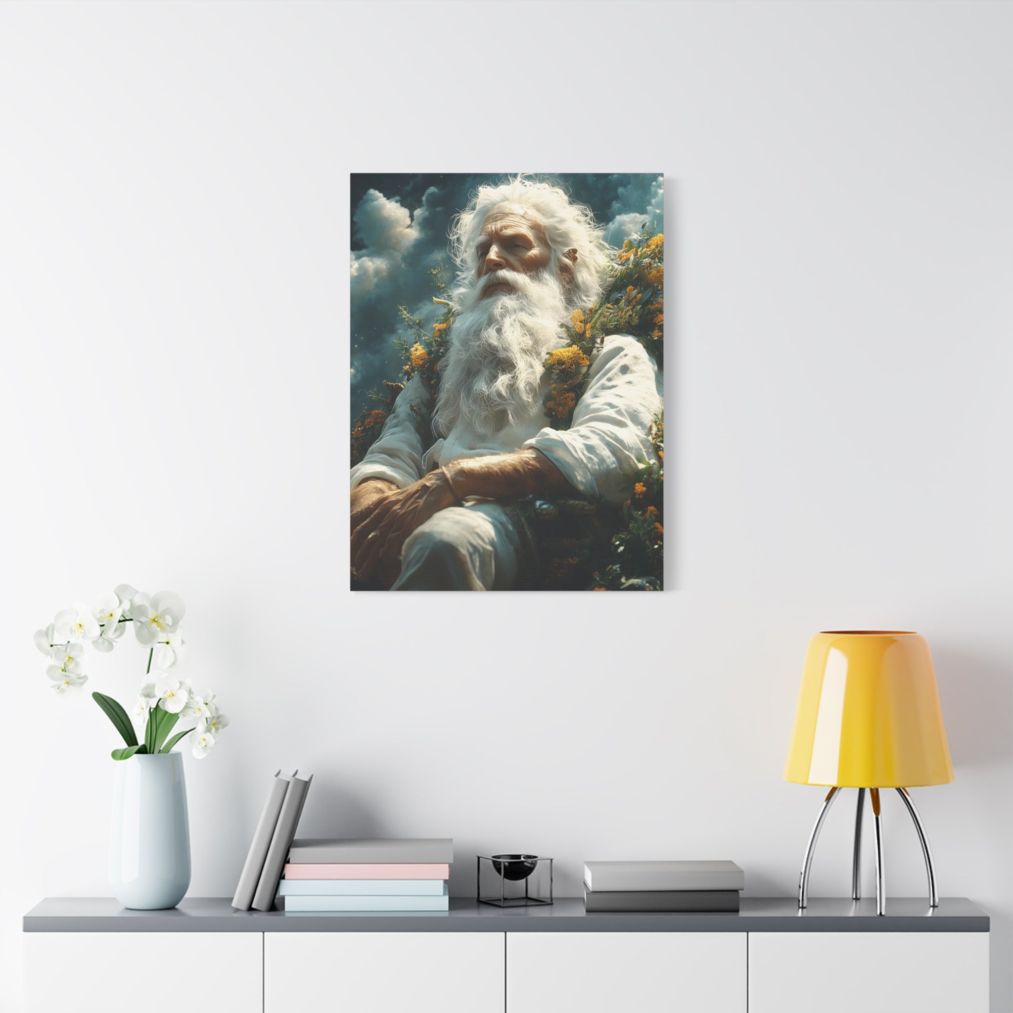 Serene Canvas Art Print, Wall Decor, Meditation, Bohemian Home, Peaceful Atmosphere, Spiritual Awakening, Gift Idea