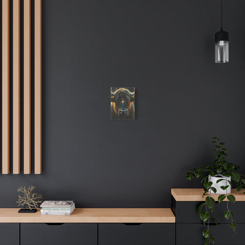 Cosmic Bull Canvas Art, Wall Décor, Home Office Artwork, Unique Gift, Rustic Vibe, Animal Lover Decor