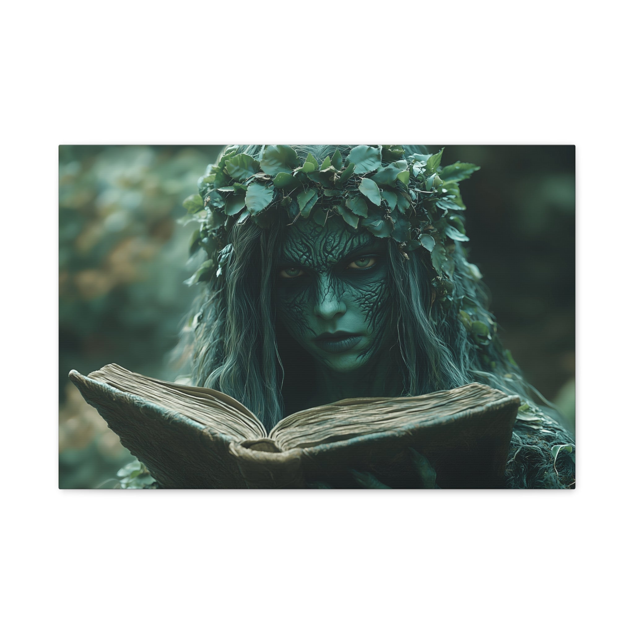 Forest Goddess Art Canvas Wall Décor, Nature Lover Gift, Boho Home Decoration, Fantasy Artwork, Unique Gift Idea
