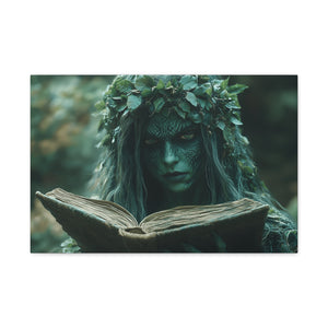 Forest Goddess Art Canvas Wall Décor, Nature Lover Gift, Boho Home Decoration, Fantasy Artwork, Unique Gift Idea