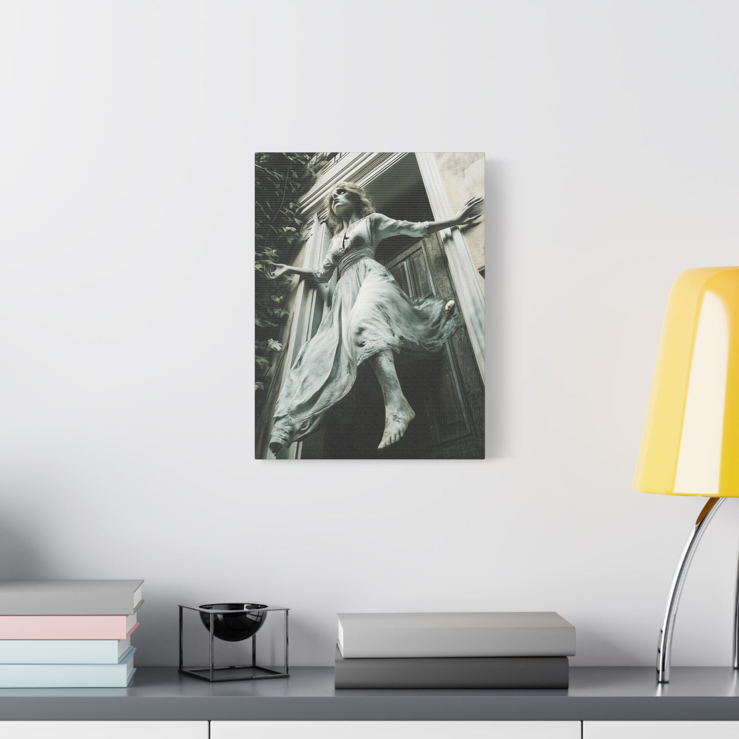 Eerie Fantasy Wall Art Canvas, Dark Atmosphere Decor, Gothic Home Decor, Haunting Art for Halloween, Unique Gift Idea