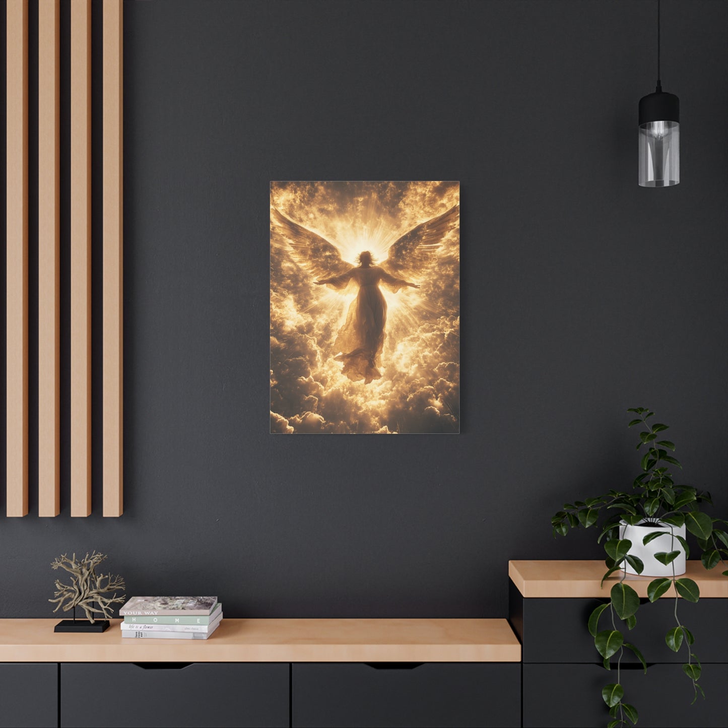 Heavenly Angel Canvas Print, Spiritual Wall Art, Home Decor, Gift for Faith, Inspirational Artwork, Angelic Guardian Decor