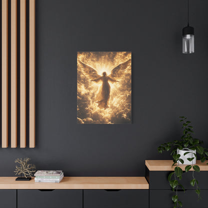 Heavenly Angel Canvas Print, Spiritual Wall Art, Home Decor, Gift for Faith, Inspirational Artwork, Angelic Guardian Decor