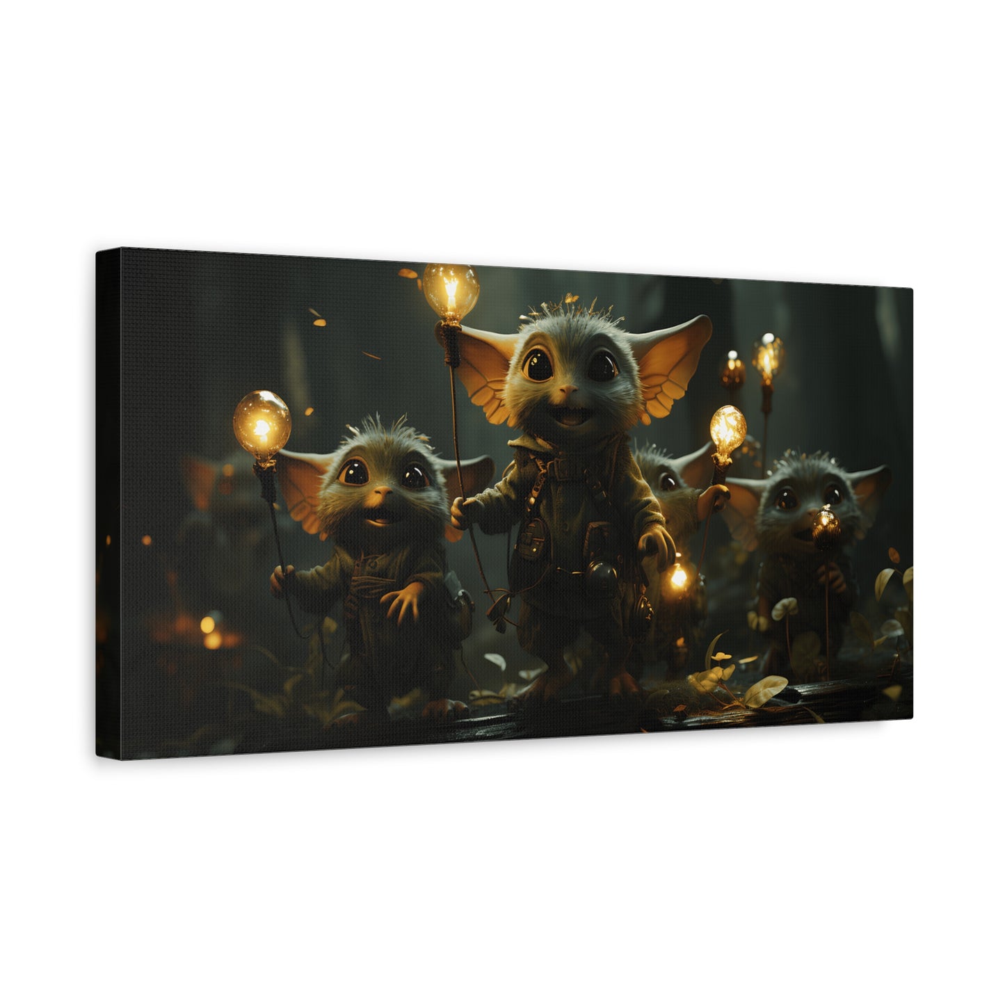 Whimsical Creature Canvas Art, Magic Decor, Playful Wall Art, Fantasy Home Decor, Kids Room Art