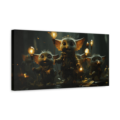 Whimsical Creature Canvas Art, Magic Decor, Playful Wall Art, Fantasy Home Decor, Kids Room Art