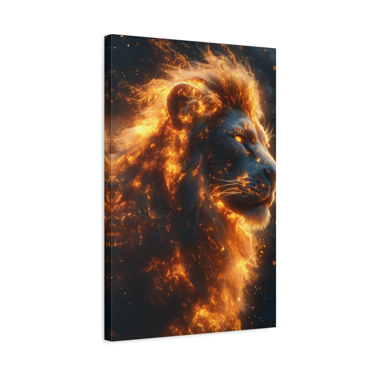 Fierce Lion Canvas Artwork, Wild Animal Decor, Bold Home Wall Art, Inspirational Gift, Unique Lion Print, Modern Decor