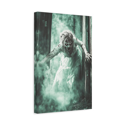 Haunting Matte Canvas Print, Wall Art for Halloween, Scary Decor, Spooky Home Decoration, Horror Lovers Gift, Creepy Artwork