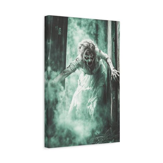 Haunting Matte Canvas Print, Wall Art for Halloween, Scary Decor, Spooky Home Decoration, Horror Lovers Gift, Creepy Artwork