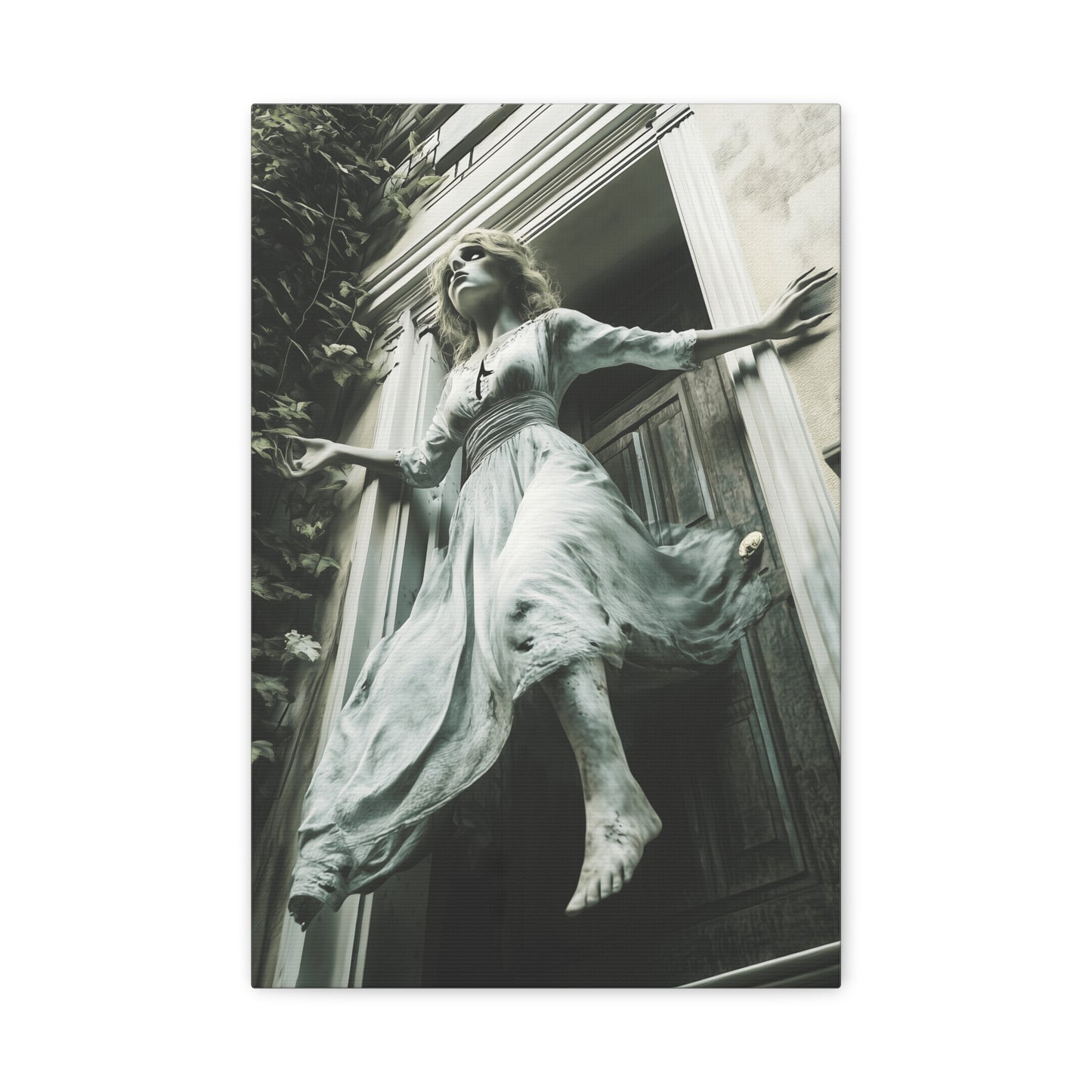 Eerie Fantasy Wall Art Canvas, Dark Atmosphere Decor, Gothic Home Decor, Haunting Art for Halloween, Unique Gift Idea