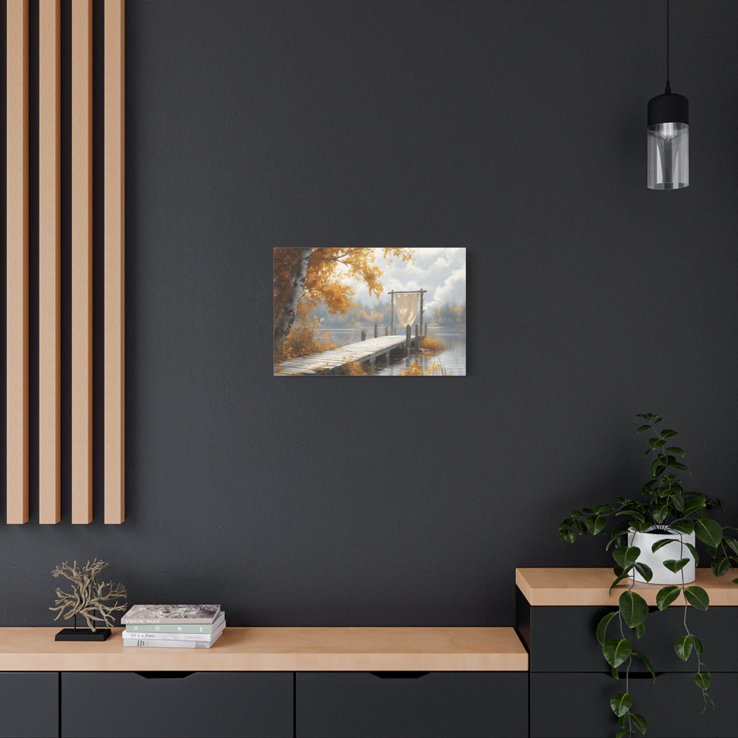 Autumn Serenity Wall Art, Cozy Home Decor, Nature Canvas, Fall Decor, Landscape Artwork, Gift for Nature Lovers