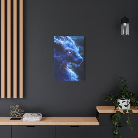 Mystical Creature Canvas Print, Dragon Wall Art, Fantasy Home Decor, Unique Gifting, Gothic Art Piece, Bedroom Aesthetic