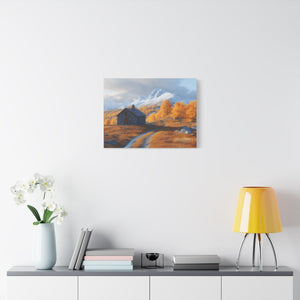 Autumn Landscape Canvas Wall Art, Cozy Home Decor, Nature Print for Living Room, Gift for Art Lovers, Rustic Fall Artwork