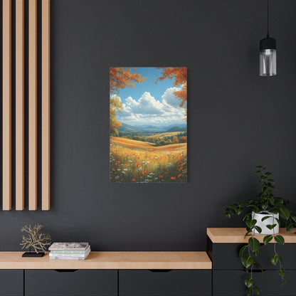 Autumn Landscape Canvas, Wall Art for Home Decor, Nature Lover's Gift, Seasonal Decoration, Cozy Living Room Art