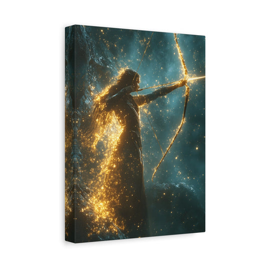 Celestial Archer Canvas Art Print, Dreamy Home Decor for Art Lovers, Gift for Her, Modern Wall Art, Bohemian Room Decor