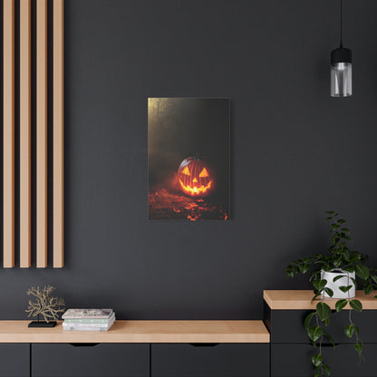 Halloween Pumpkin Canvas Art Print, Spooky Wall Decor, Fall Home Decoration, Halloween Party Decoration, Pumpkin Artwork