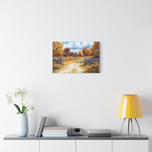 Autumn Landscape Canvas Print, Fall Decor, Farmhouse Wall Art, Nature Artwork, Seasonal Home Decoration