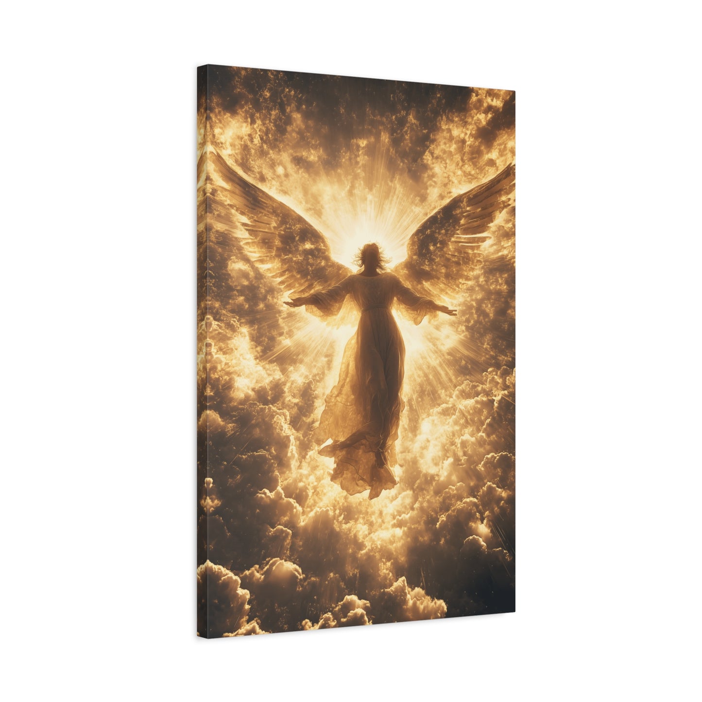 Heavenly Angel Canvas Print, Spiritual Wall Art, Home Decor, Gift for Faith, Inspirational Artwork, Angelic Guardian Decor