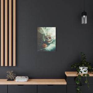Spooky Halloween Wall Art, Framed Canvas Print, Haunted Decor, Gothic Artwork, Home Decor for Fall Celebrations