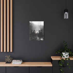 Mystical Witch Campfire Canvas Art, Boho Wall Décor, Halloween Home Décor, Witchy Aesthetic Art - BldyLcks Designs