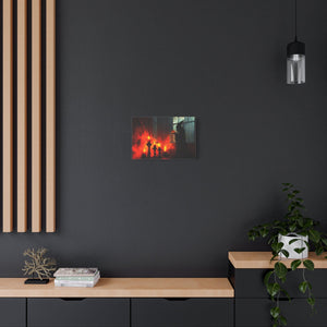Spooky Halloween Canvas Print, Witch Decor, Haunted House Art, Creepy Wall Art, Fall Home Decor