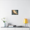 Fiery Nebula Spiral Canvas Décor, Cosmic Vortex Wall Art, Space Theme, Galaxy Home Décor, Celestial Wall Art