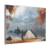 Autumn Décor, Canvas Art, AI Autumn Landscape, Nature Artwork Gift, Modern Wall Hanging, Unique Wall Art