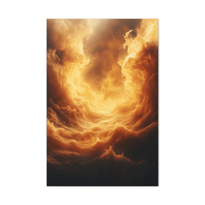 Stretched Canvas Print, Dreamy Cloud Artwork, Atmospheric Wall Decor, Abstract Art for Home, Modern Living Space Decoration